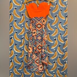 Rue21 - Vibrant Orange Strapless Dress